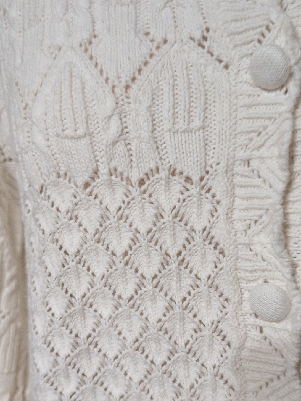Sincerly Jules Cream Knit Button-Front Cardigan - Picture 6 of 10